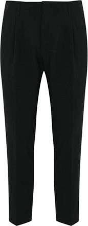 Dondup Zwarte wollen broek - Heren - Slim Fit Broeken - Zwart - W32 - Wol - Broeken