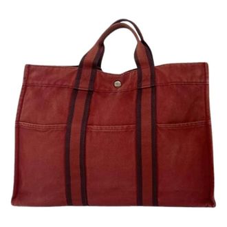 Herm&egrave;s Pre-owned Tote Bags, female, Red, Size: ONE SIZE Pre-owned Vintage Tote Bag
