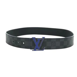 Louis Vuitton Pre-owned Vintage Damier Graphite Belt - female - Louis Vuitton Vintage - Vintage Belts - Black - ONE SIZE - Pre-owned
