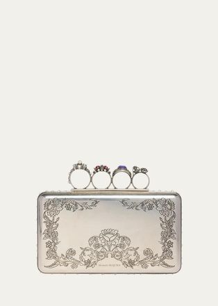 Alexander McQueen Vanitas Floral Etched Clutch Bag