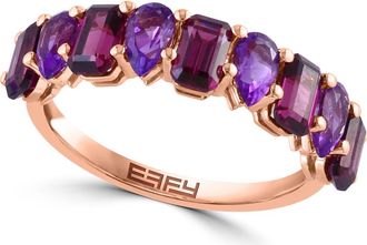 Effy 14K Rose Gold Amethyst & Rhodolite Ring in Rose Gold/Amethyst at Nordstrom Rack, Size 7