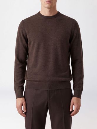 Zanone Pure Virgin Wool Crewneck Jumper with Ribbed Cuffs and Hem