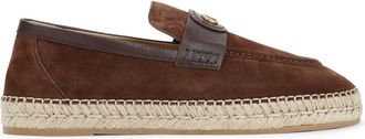 Valentino Garavani Brown Leather Espadrilles