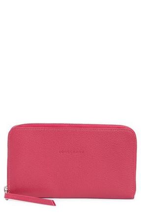 Longchamp Zip Around Leather Wallet in Pink at Nordstrom Rack