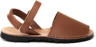 Purapiel Childrens Unisex Kids Flat Sandals - Brown, Size: UK 4.5 Infant Leather - Size UK 4.5 Infant
