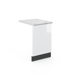 Vicco Panel Frontal Fame-line, Blanco Alto Brillo, 45 Cm, Et M&aacute;rmol