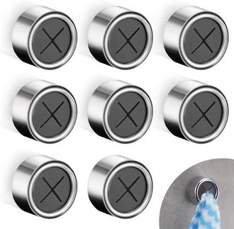 No Brand Ganchos Para Pa&ntilde;os De Cocina, 8 Ganchos Redondos Autoadhesivos Para Toallas, Ganchos Autoadhesivos Para Pa&ntilde;os De Cocina Para Ba&ntilde;o, Cocina Y Hogar, No 