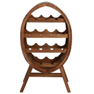 Berkfield Home Wine Rack 13 Bottles Solid Acacia Wood in Brown