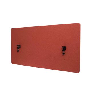 Hhg Nunca Usado] Separador Ac&uacute;stico De Escritorio Hhg 943, Mampara De Privacidad Para Escritorio, Doble Pared Textil, 60x120cm Marr&oacute;n