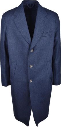 Giampaolo Blue Virgin Wool Coat