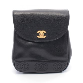 Chanel Black Leather Backpack (Pre-Owned)