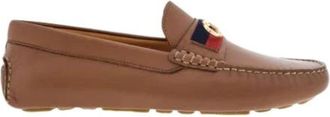 Carolina Herrera Initials Insignia leren loafers - Dames - Loafers - Bruin - 43 EU - Leer - Schoenen