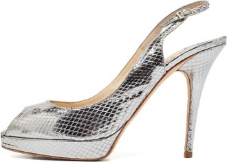 Jimmy Choo London Sandali con cinturino posteriore 120mm - Argento