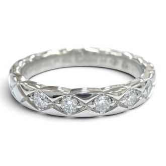 Chanel Platinum Platinum 950 Band Ring (Pre-Owned)