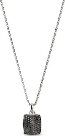 John Hardy sterling silver Tag sapphire necklace - men - Sterling Silver/Black Sapphire - 55