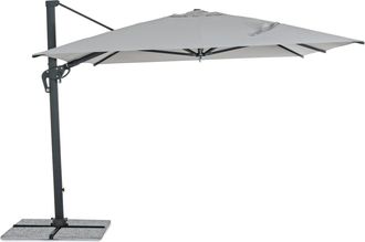 BIZZOTTO Ampelschirm Ines 360&deg; Grad 400 x 300 cm - Anthrazit/Hellgrau
