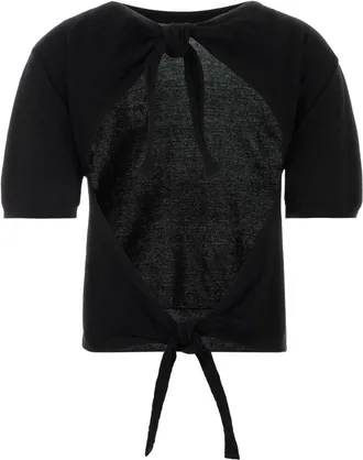 Ganni Womens Cotton Blouse Black