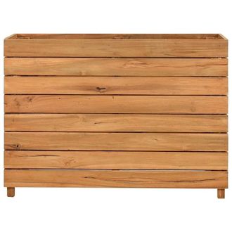 Berkfield Home Raised Bed 100x40x72 cm Solid Wood Teak & Steel in Brown | Size: 100 x 40 x 72 cm