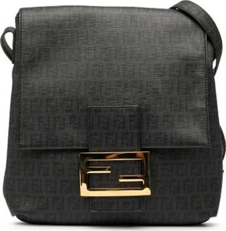 Fendi Pre-owned Cross Body Bags, female, Black, Size: ONE SIZE Pre-owned Fabric Crossbody Bag