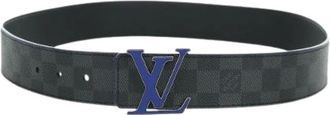 Louis Vuitton Pre-owned Vintage Damier Graphite Riem - Dames - Vintage Accessoires - Zwart - ONE Size - Vintage