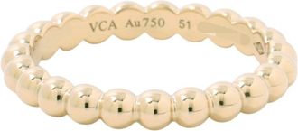 Van Cleef & Arpels Perlee Yellow Gold (18K) Band Ring (Pre-Owned)