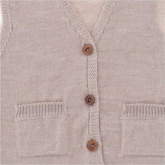 1+ in the family Boys Wool Blend Waistcoat Beige Knitwear Sweater