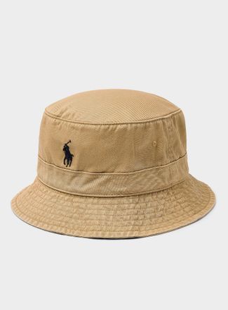 Polo Ralph Lauren Mens Minimalist logo wheat bucket hat