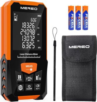 OEM Medidor L&aacute;ser De Distancia Digital De 50 M (165 Pies), Nivel Electr&oacute;nico, Pantalla Lcd Retroiluminada, Unidades M/pulg/pie, Mide Distancia, &Aacute;rea Y Vol