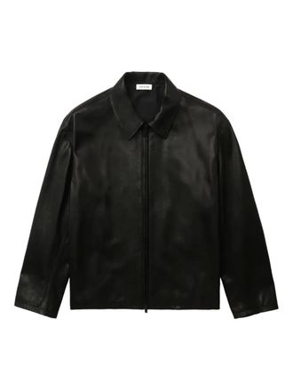 Fear of God Rider zip-front leather jacket - Black