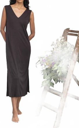 Beaumont Organic Catalina Lou Midi Dress In Charcoal