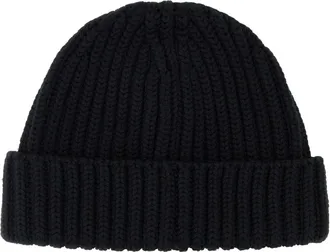 Prada Womens Black Wool Beanie Hat Nero Exterior: Virgin Cappelli E Fasce Per Capelli