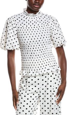 Gracia Smocked Polka Dots Top
