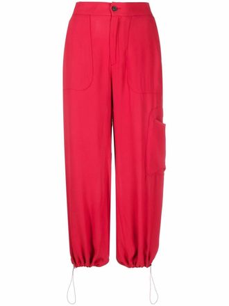Fabiana Filippi Pantaloni crop elasticizzati - Rosso
