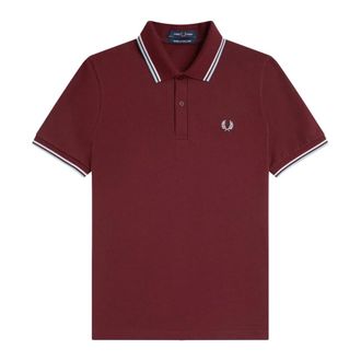 Fred Perry Polo Shirts, male, Red, Size: 4XS FP Twin Tipped Shirt