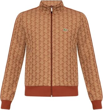 Lacoste Cardigan con monogramma - Marrone