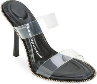 Alexander Wang Nova Zipper Sandal in Black at Nordstrom, Size 38.5
