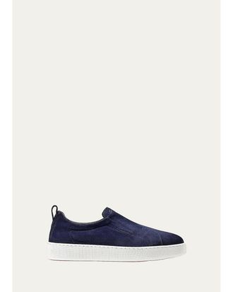 Santoni Victory Suede Low-Top Sneakers