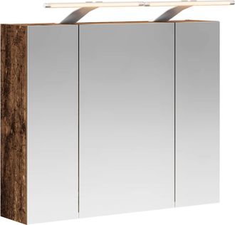 vidaXL Armario Con Espejo De Ba&ntilde;o Madera Envejecida 60 X 14,5 X 50 Cm Vidaxl