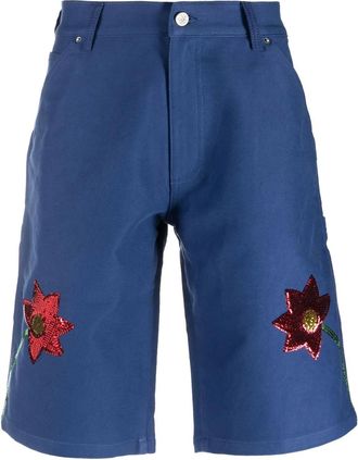 Sky High Farm Shorts con paillettes - Blu