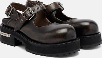 Balenciaga Venom leather Mary Jane flats