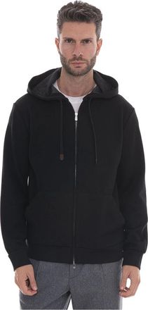 Marco Pescarolo Sweatshirt met capuchon - Heren - Vesten met rits - Zwart - 3XL - Wol - Hoodies & sweatvesten
