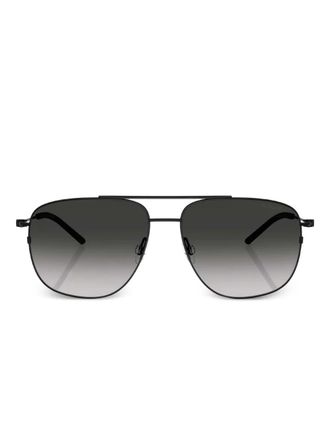 Moncler Alumini zonnebril met piloten montuur - Zwart