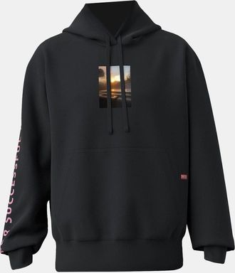 Diesel Mens Cassette Photo Hooded Neck Long Sleeve Sweatshirt in Black - Size X-Small