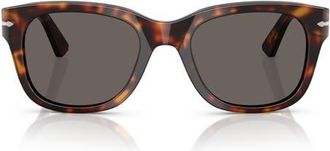 Persol Gender Inclusive PO3372S 53mm Square Sunglasses in Havana/dark Grey at Nordstrom