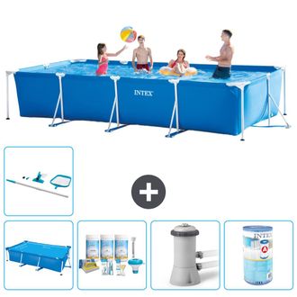 Intex Piscina Con Estructura Rectangular - 450x220x84 Cm - 7-piezas S30249