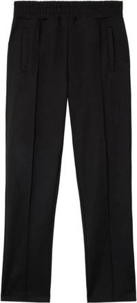 Palm Angels Back Curved Logo Track Pants - Heren - Straight fit broeken - Zwart - L - Polyester - Broeken