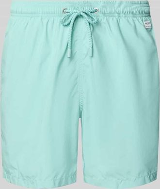 MC2 Saint Barth Badehose mit Logo-Print Modell Lighting Pantone in Mint, Gr&ouml;&szlig;e L