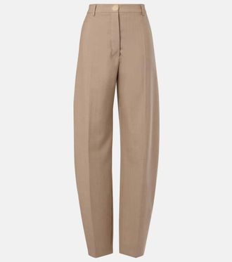 *SPORTMAX* Siamese ハイライズワイドレッグジーンズ ベージュ Sportmax Siamese high-rise wide-leg jeans from $440.00 - on