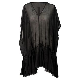 Rick Owens Nieuwe Rick Owens Divine mini-jurk van zwart katoen