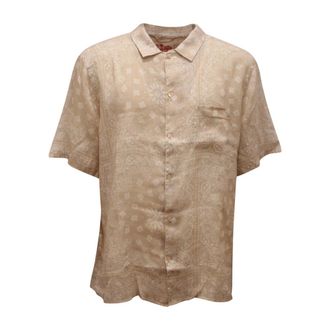 MC2 Saint Barth Sifnos Linen Shirt - male - MC2 Saint Barth - Short Sleeve Shirts - Beige - 2XL - Shirts